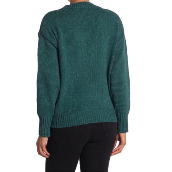 Abound Green Flecked Weekend V-Neck Pullover Sweater Sz M - Picture 10 of 12